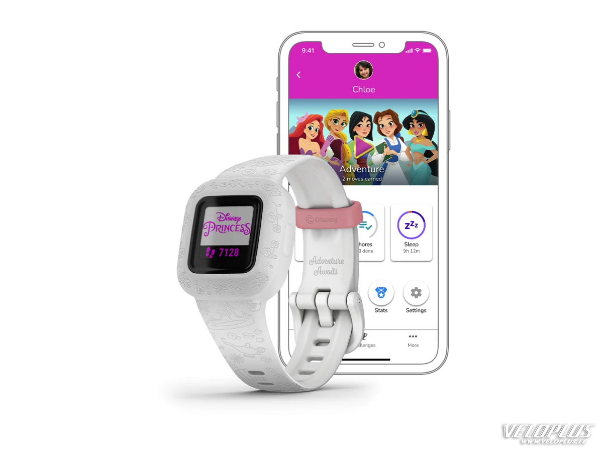 Laste aktiivsuskell Garmin vivofit jr. 3, Disney Princess