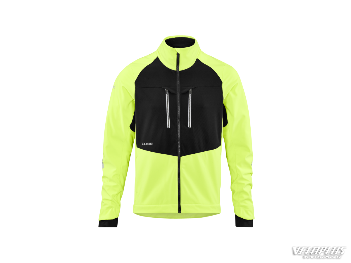 Cube Blackline Softshell 365 Jacket black-yellow