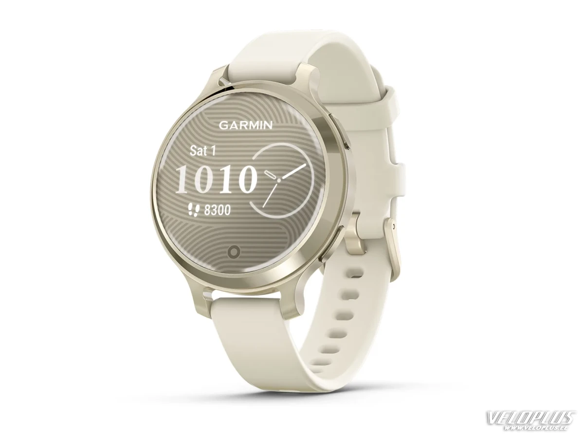 Garmin Lily 2 Active, Vaalea kulta ja luunvalkoinen silikonihihna