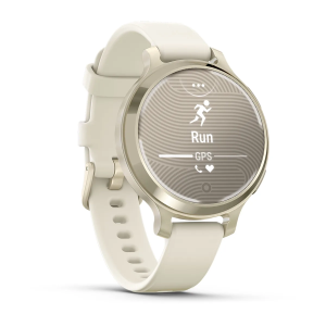 Garmin Lily 2 Active, Vaalea kulta ja luunvalkoinen silikonihihna