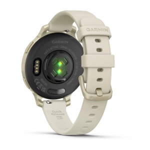 Garmin Lily 2 Active, Vaalea kulta ja luunvalkoinen silikonihihna