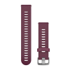 Replacement band Garmin Quick Release 20mm Berry silicone band, stainless steel hardware thumbnail 1