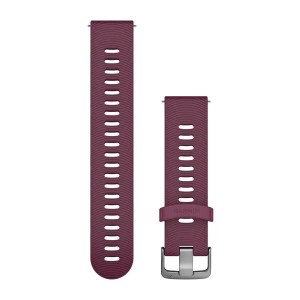 Replacement band Garmin Quick Release 20mm Berry silicone band, stainless steel hardware