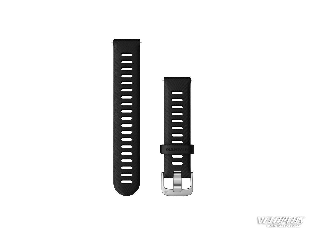 Replacement band Garmin Quick Release 18mm Black, silver hardware