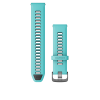 Replacement band Garmin Quick Release 22mm Aqua/Black, slate hardware