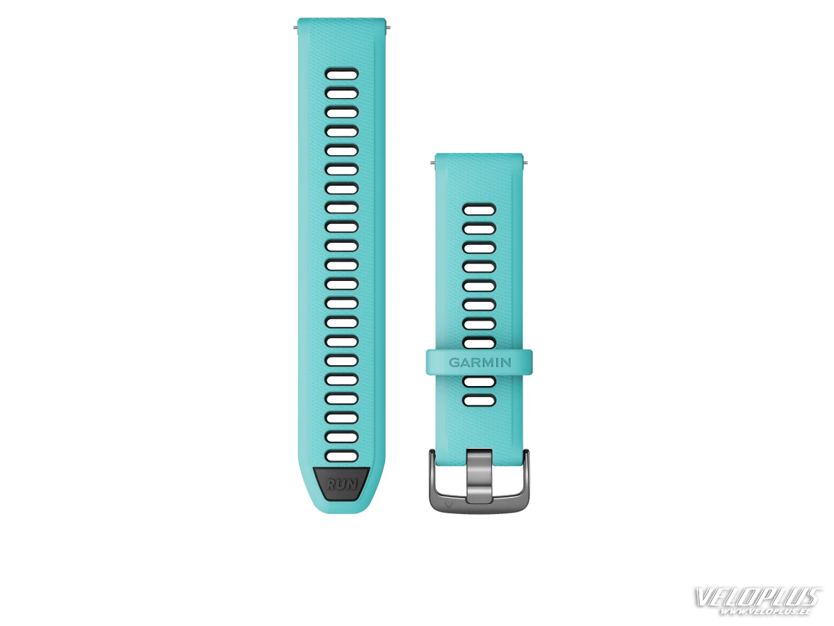 Replacement band Garmin Quick Release 22mm Aqua/Black, slate hardware