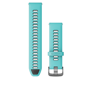 Replacement band Garmin Quick Release 22mm Aqua/Black, slate hardware