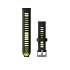 Replacement band Garmin Quick Release 18mm Black/Amp yellow silicone, slate hardware