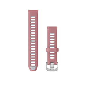Nomaiņas siksna Garmin Quick Release 18mm Pink/Whitestone silikona, sudraba detaļas