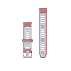 Ремешок Garmin Quick Release 18mm розовый/Whitestone силикон, серебристая фурнитура