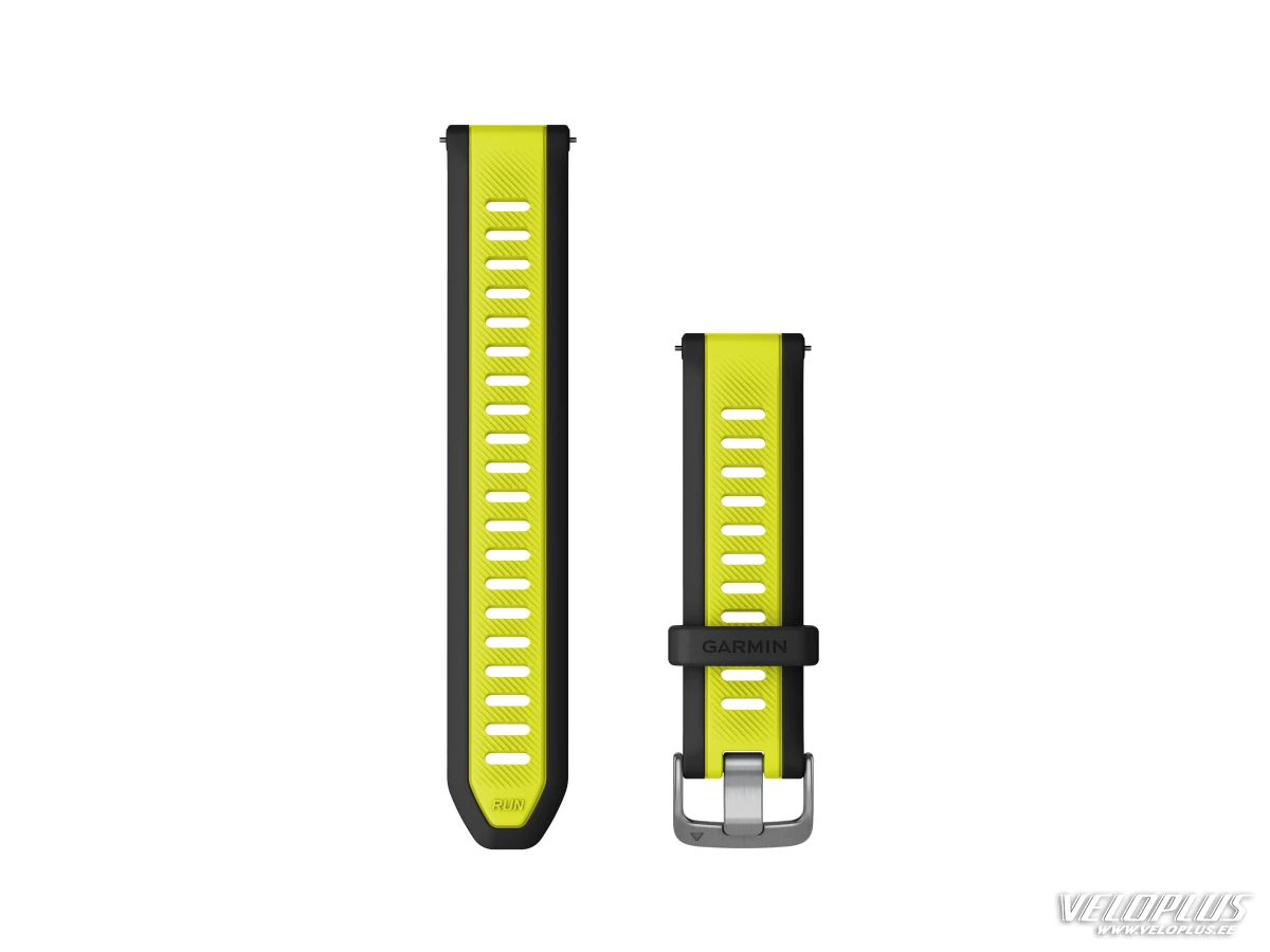 Nomaiņas siksna Garmin Quick Release 20mm Amp dzeltena/melna silikona