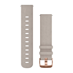 Replacement band Garmin Quick Release 20mm Gray Suede with Rose Gold Hardware