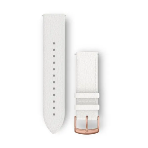 Replacement band Garmin Quick Release 20mm White italian leather, 18K rose gold PVD hardware