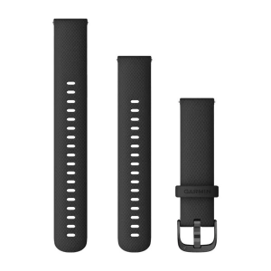 Nomaiņas siksna Garmin Quick Release 18mm melna silikona, šīfera aparatūra