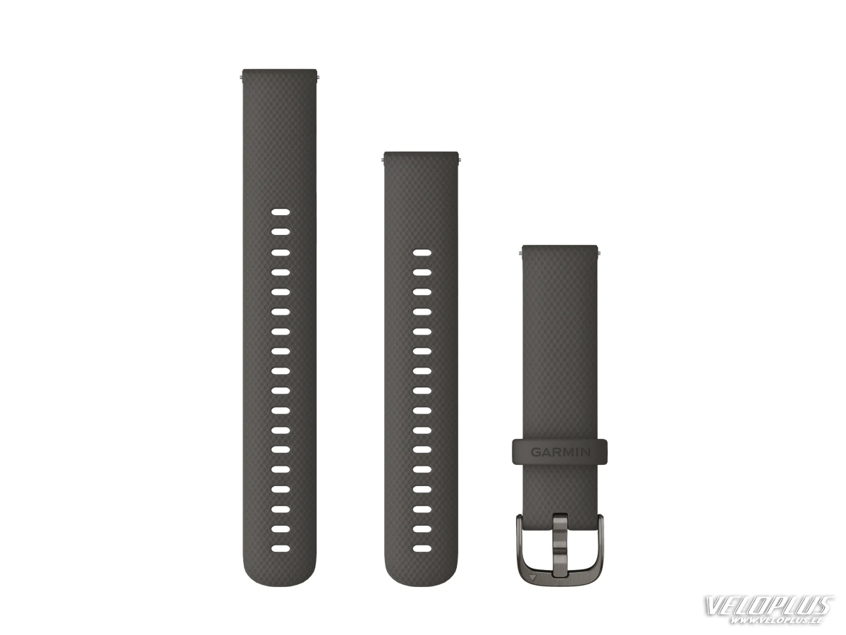 Pakeitimo dirželis Garmin Quick Release 18mm grafito silikono, skalūno aparatūra