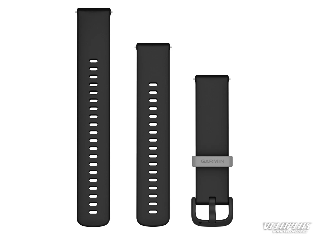 Vaihdehihna Garmin Quick Release 20mm, musta silikoni