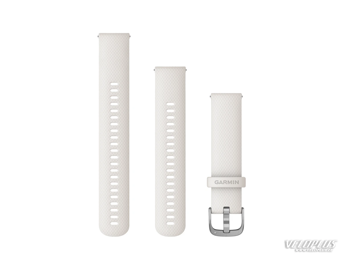 Replacement band Garmin Quick Release 20mm Ivory, silver hardware
