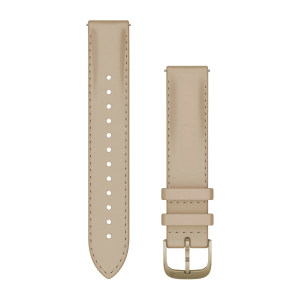 Replacement band Garmin Quick Release 18mm Light sand leather, cream gold hardware