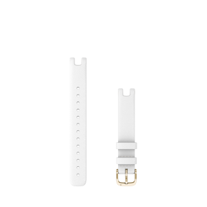 Garmin Lily Watch Bands (14 mm) White leather, cream gold hardware