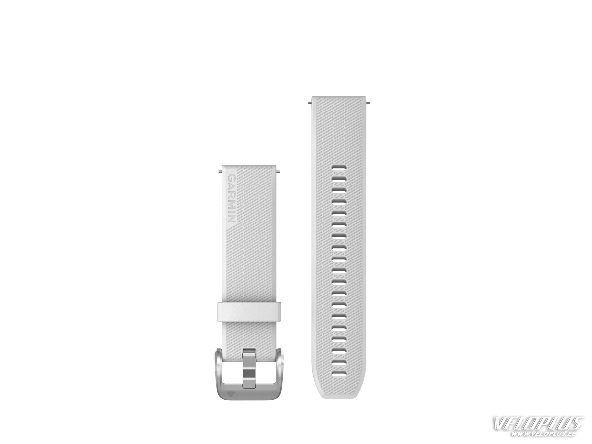 Replacement band Garmin Quick Release 20mm White, polished silver hardware