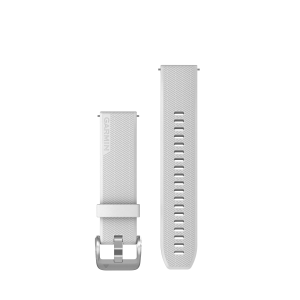 Replacement band Garmin Quick Release 20mm White, polished silver hardware