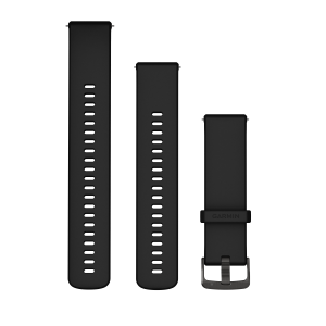 Replacement band Garmin Quick Release 22mm Black with Slate Hardware