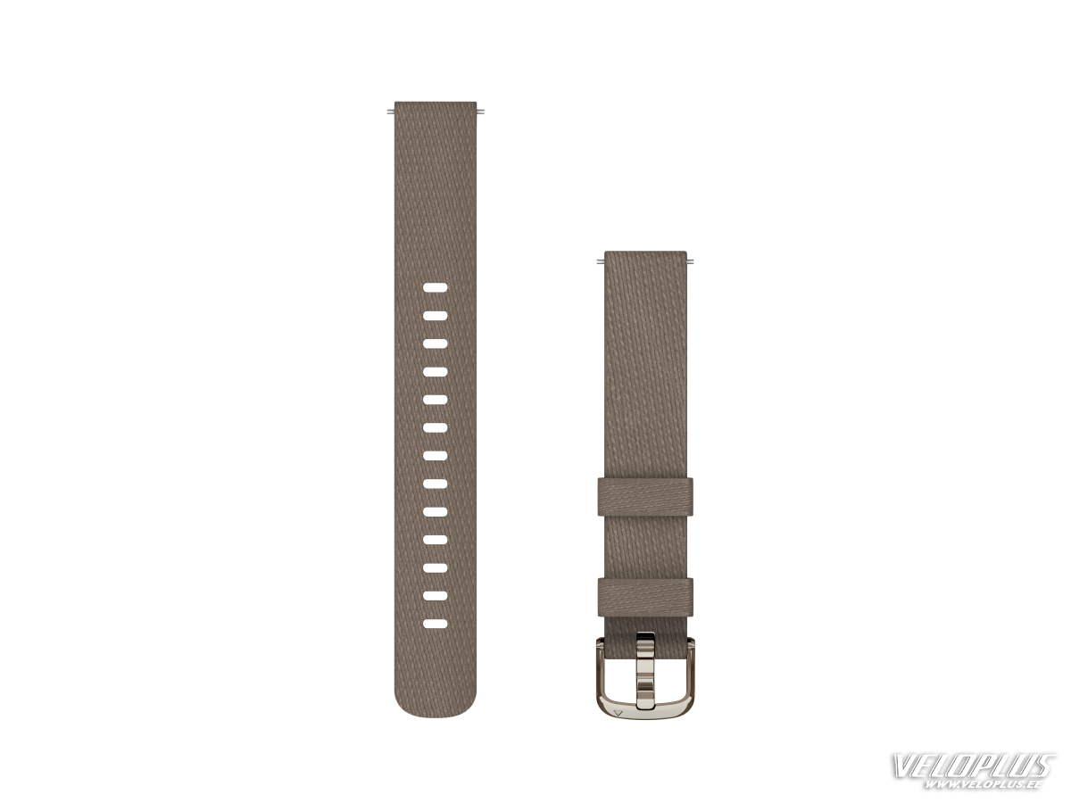 Garmin Lily 2 Watch Bands (14 mm) Coffee nylon, cream gold hardware