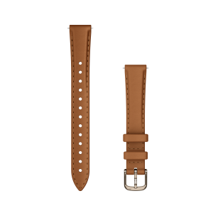 Garmin Lily 2 Watch Bands (14 mm) Tan leather, cream gold hardware