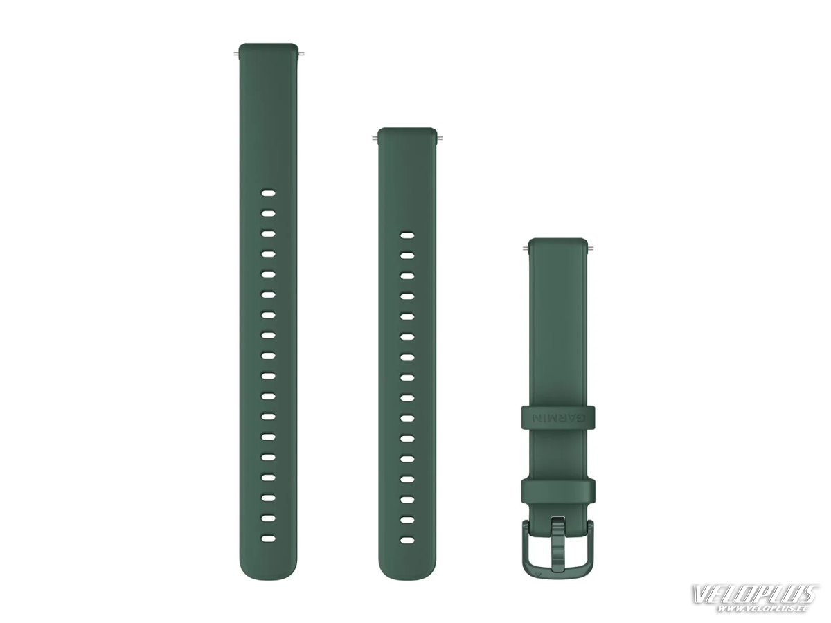 Garmin Lily 2 Watch Bands (14 mm) Jasper green silicone with jasper green hardware