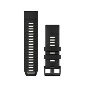 Nomaiņas siksniņa Garmin QuickFit 26mm melna/ķieģeļu pelēka silikona