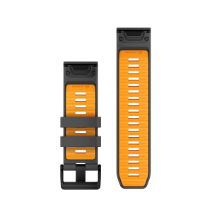 Nomaiņas siksna Garmin QuickFit 26mm Grafīta/Spark Oranžā silikona