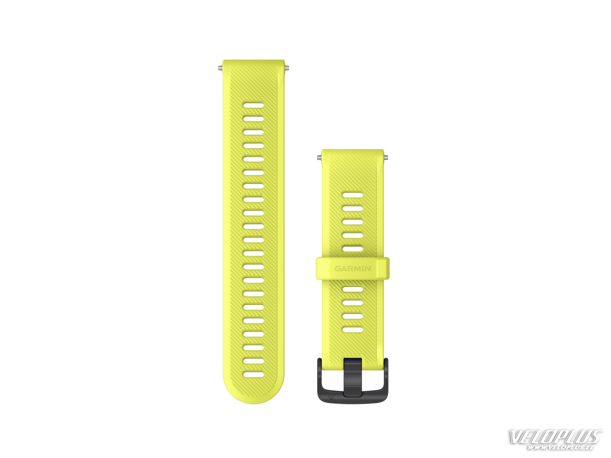 Watch Bands Garmin Forerunner 745/945 Amp Yellow Silicone with Slate Hardware