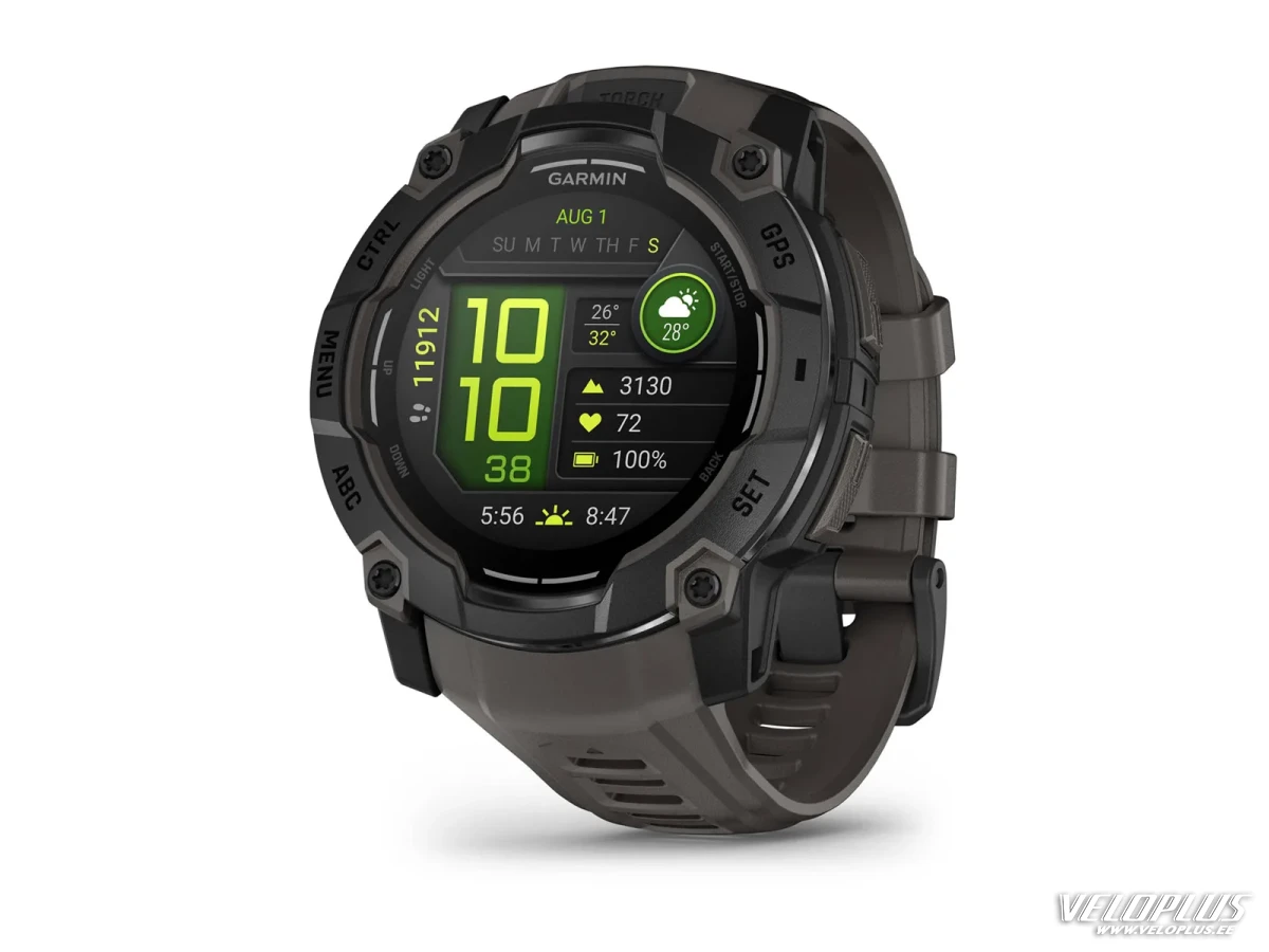 Garmin Instinct 3 - 50 mm, AMOLED, Must ja süsihalli rihmaga