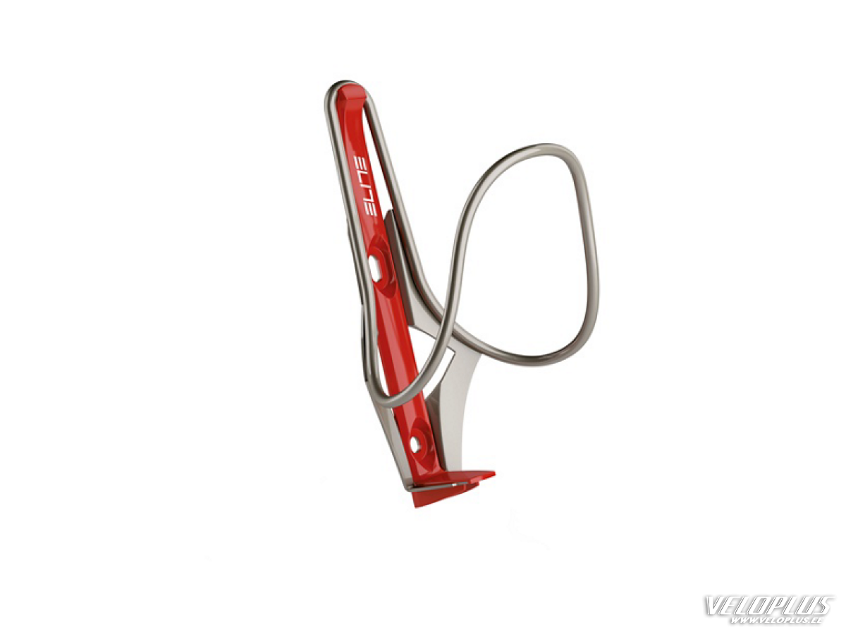 Elite Bottle Cage Moreo Inox silver/red