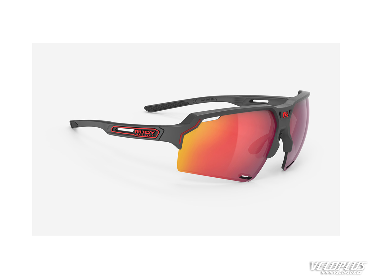 Glasses Rudy Project DELTABEAT Charcoal Matte (Multilaser Red)