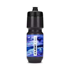 Pudel Cube Flow 750ml must-sinine muster