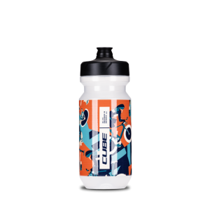 Pudel Cube Flow 500ml valge-sinine-oranž