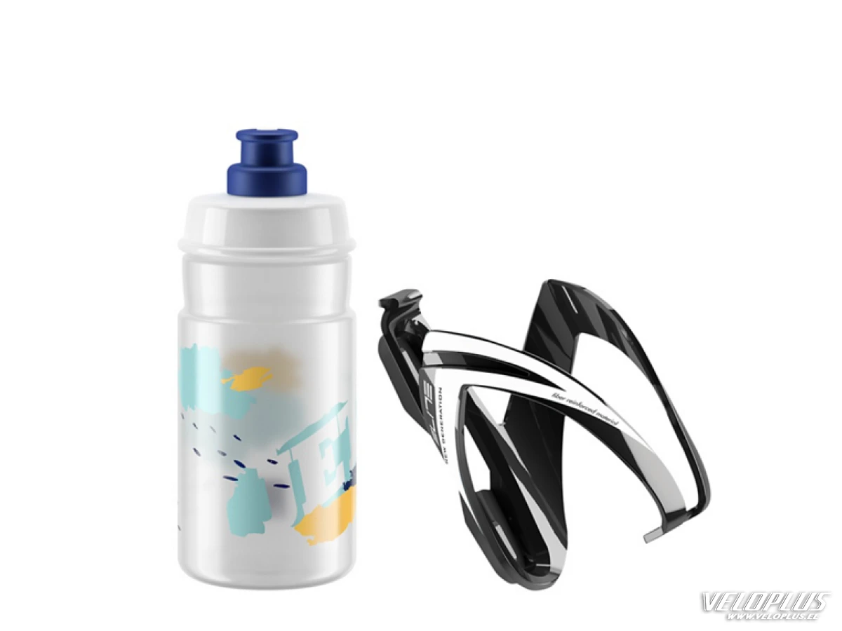 Elite Kit CEO black glossy + bottle JET 350ml clear, blue logo
