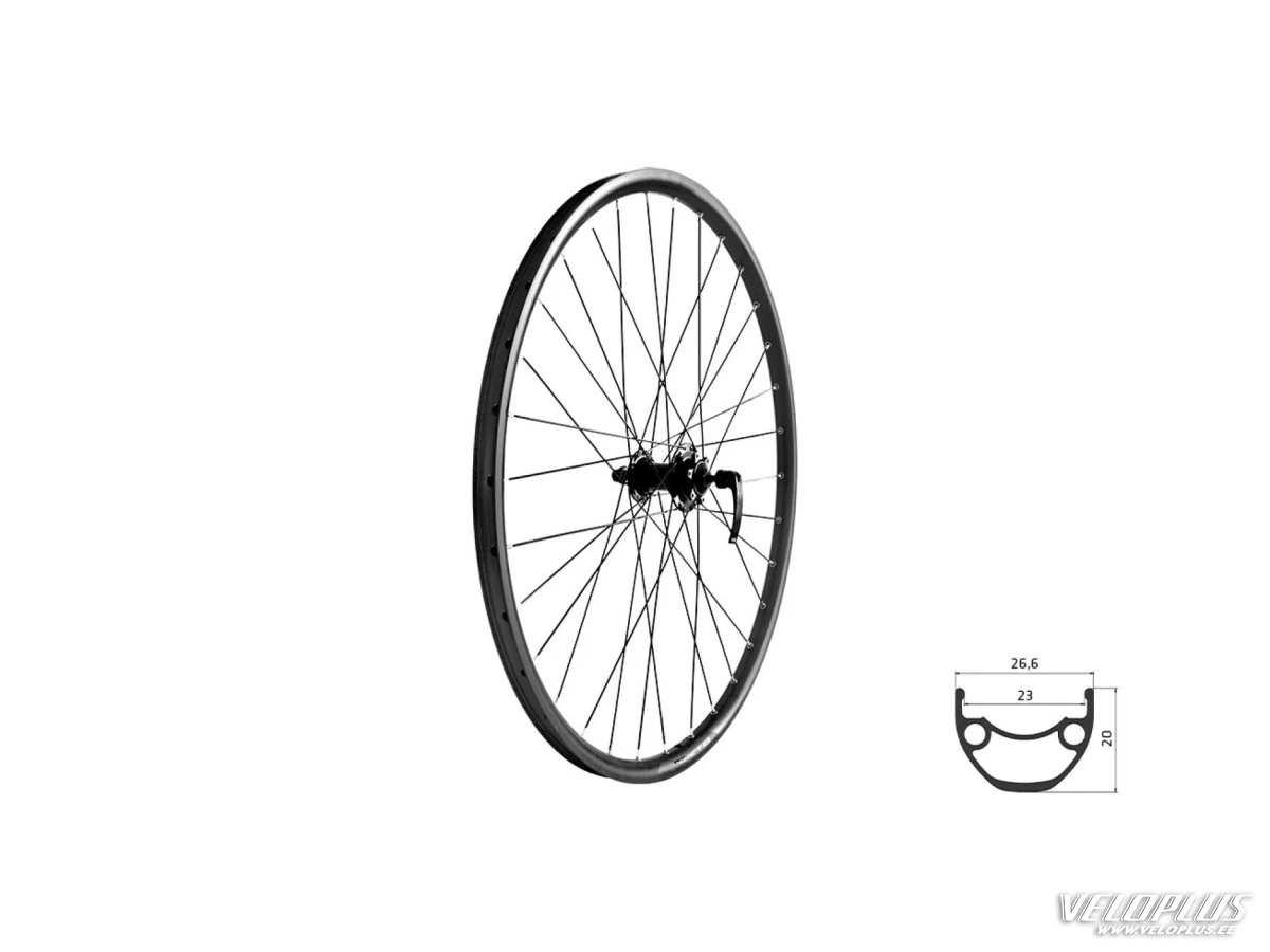 Wheel front KLS DRAFT DSC 23, 27,5" F, black