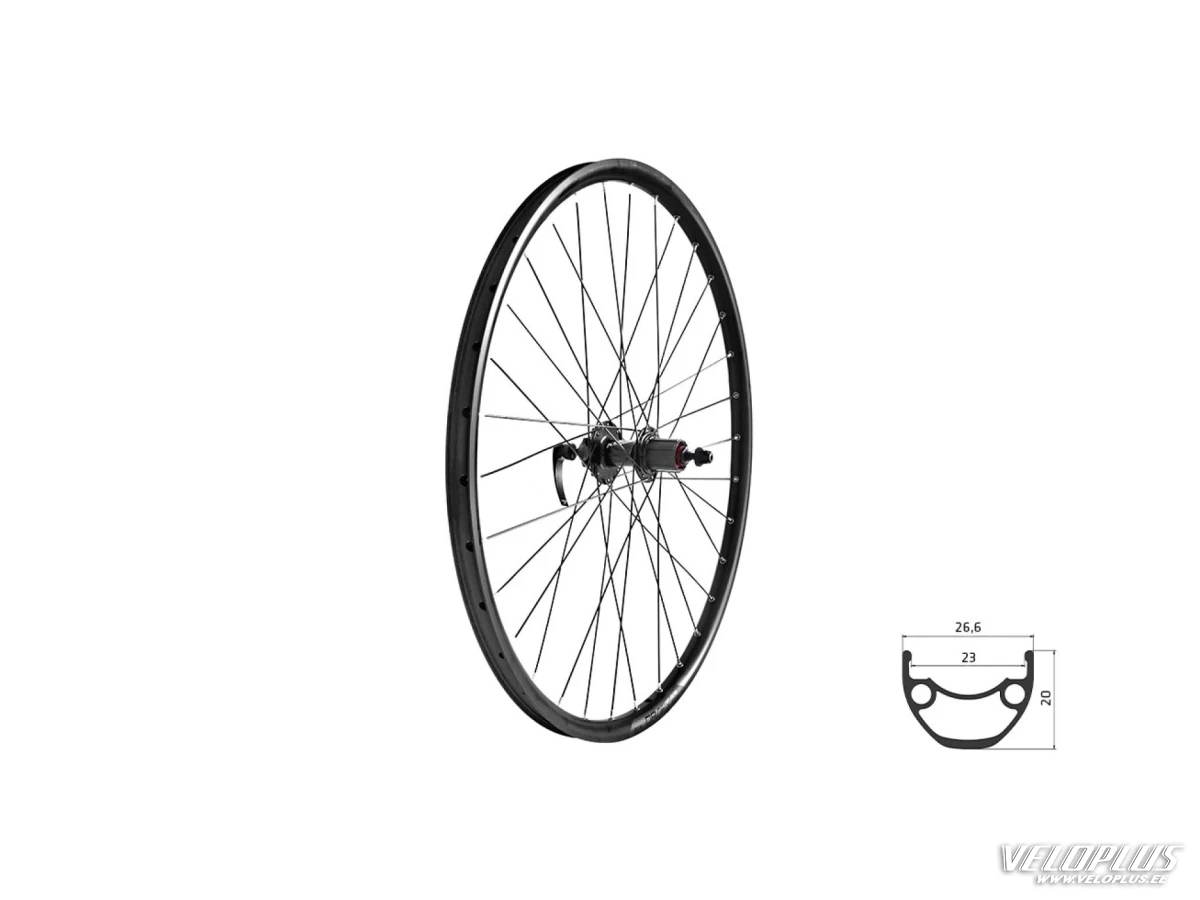 Wheel rear KLS DRAFT DSC 23 R 27,5", black