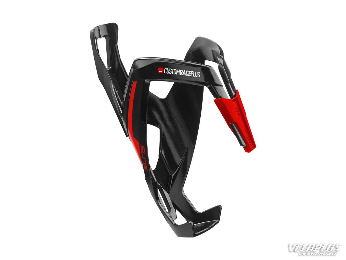 Elite Bottle Cage Custom Race+ Black Glossy Red GR