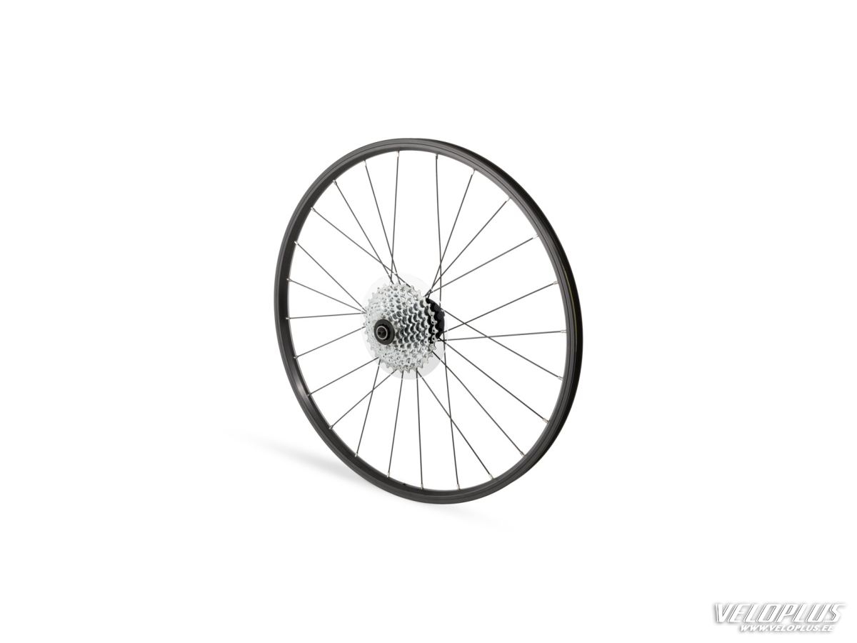Rear wheel WOOM EXPLORE 5 24" 24H AV with HG cassette black