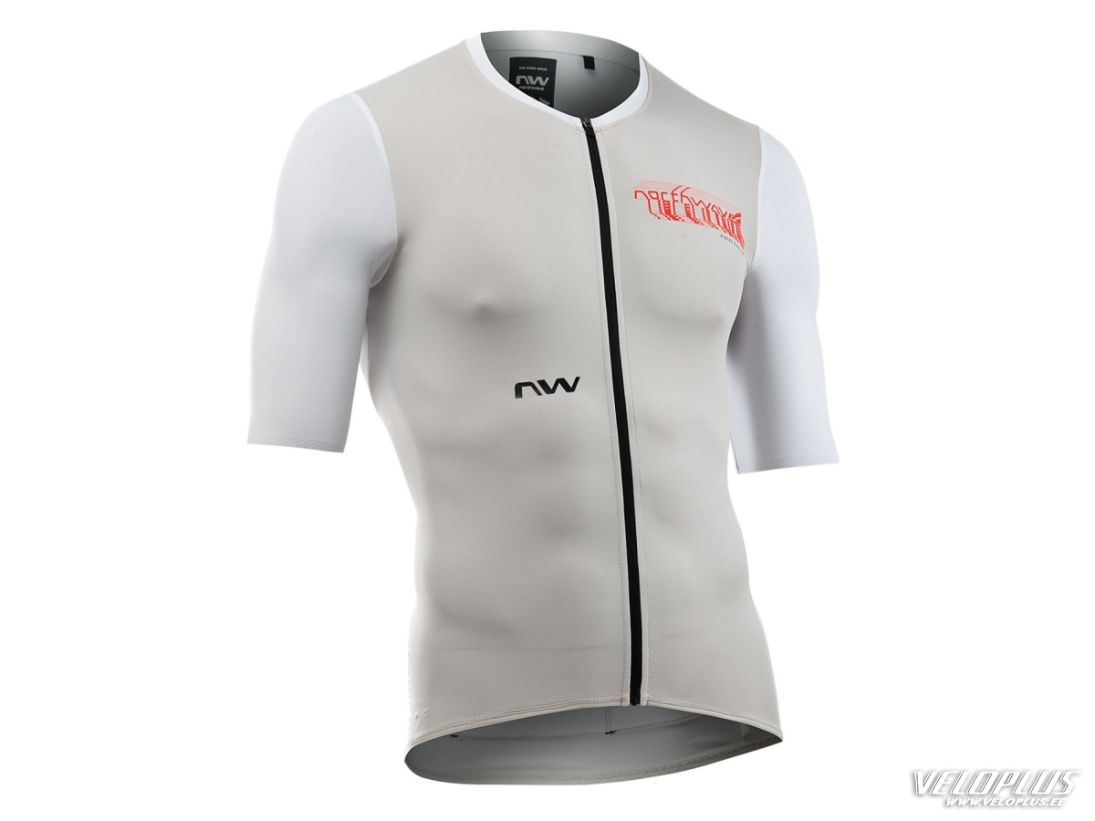 Northwave ESSENCE EVO JERSEY LIGHT GREY/WHITE