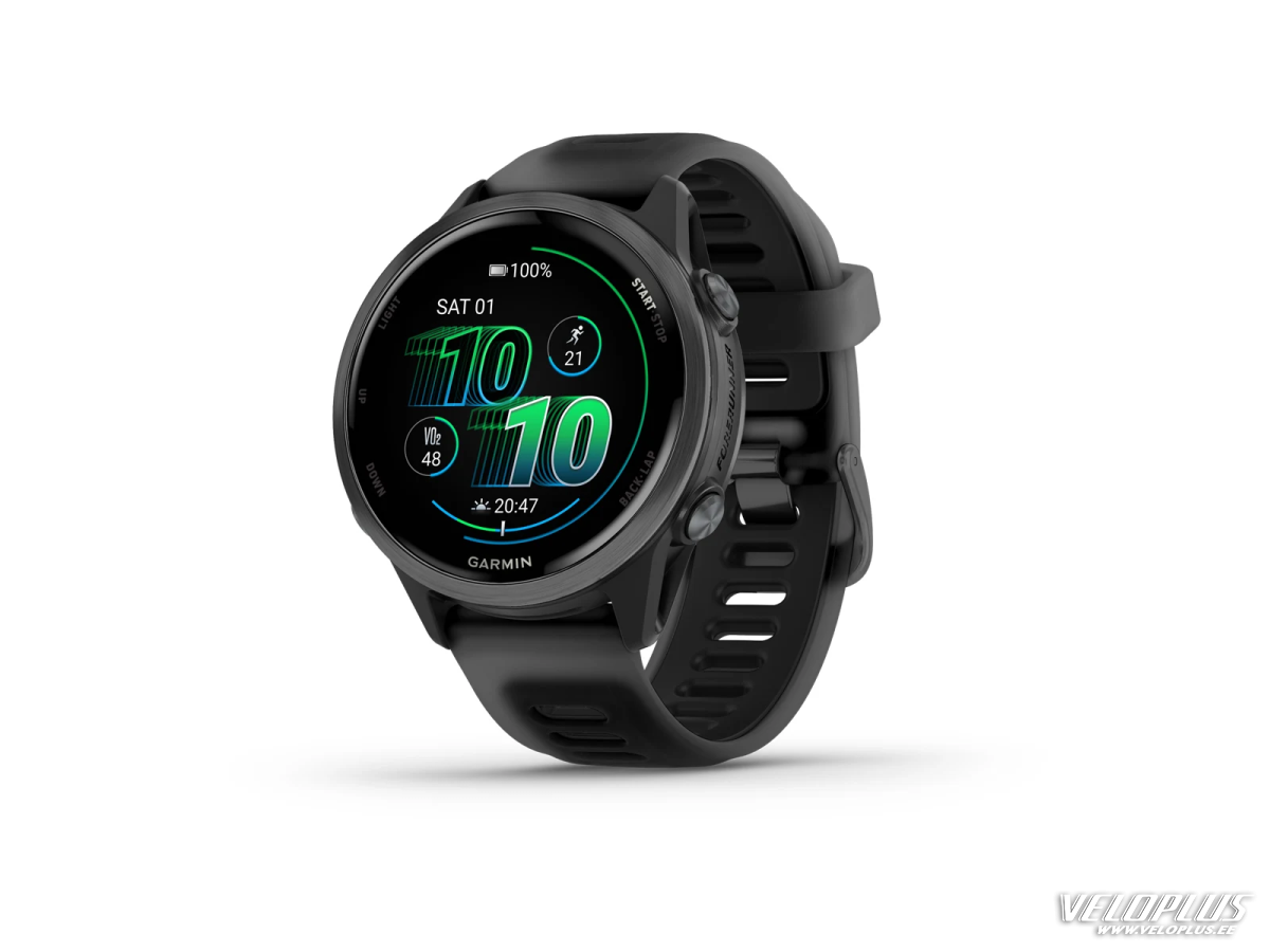 Garmin Forerunner 570 42mm, Slate Grey Aluminium/Translucent Black/Black Band