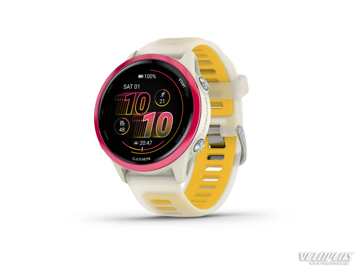 Garmin Forerunner 570 42mm, Raspberry Aluminium / Translucent Bone/Mango Band