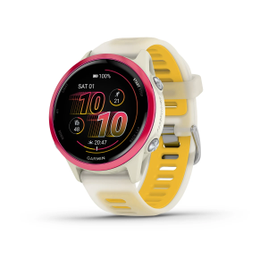 Garmin Forerunner 570 42mm, Raspberry Aluminium / Translucent Bone/Mango Band