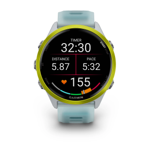Garmin Forerunner 570 47 мм, ярко-жёлтый алюминий / каменно-белый / с бирюзово-синим ремешком