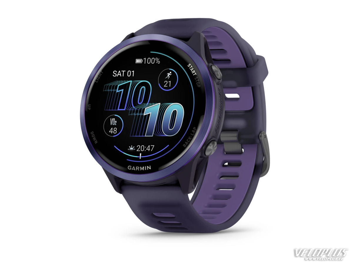 Garmin Forerunner 570 47 мм, индиго синий алюминий / фиолетовый / с индиго-синим ремешком
