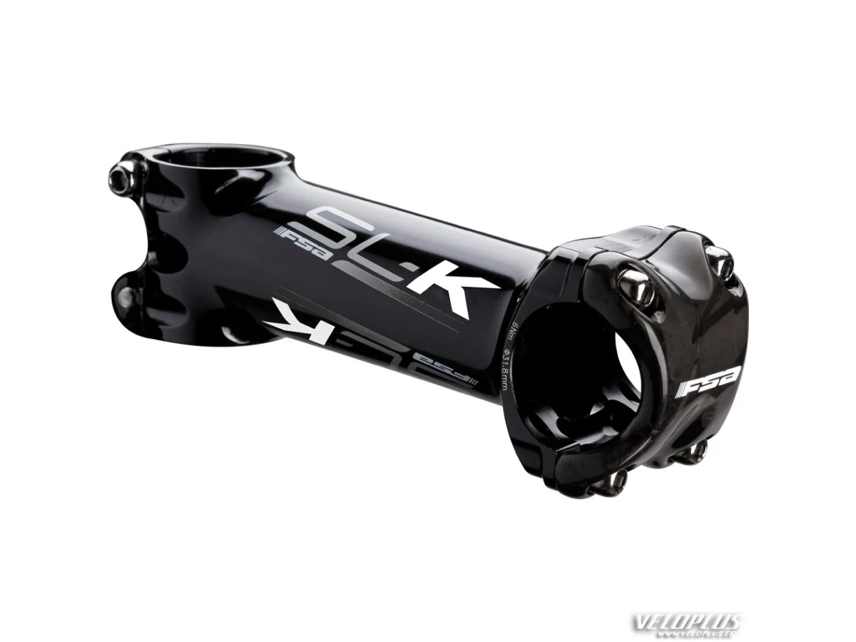 Stem FSA SLK 31,8 110L 6 must valge logoga