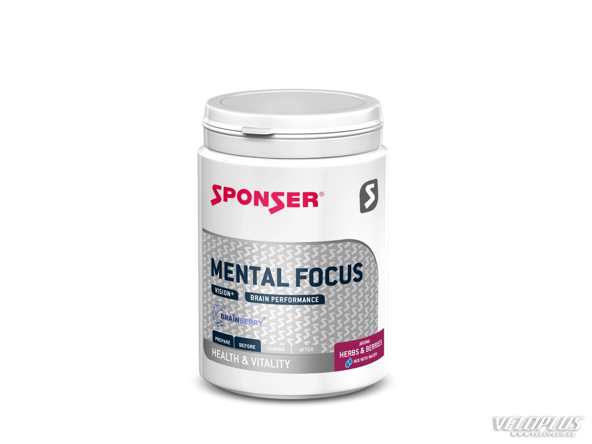 Напиток-порошок Sponser Mental Focus 150 г, травы и ягоды, успокаивает-расслабляет